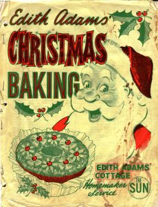 Christmas Baking by Edith Adams - a cheerful Santa and lots of memories