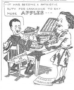 Cartoon - apples and patriotic duty