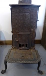 front view - stove that could be dismantled for transport