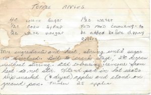 Recipe for toffee apples