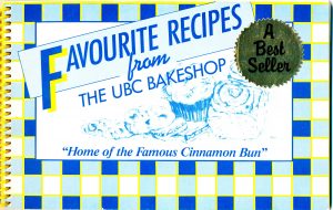 Cover of recipe book: Favourite recipes from the UBC Bakeshop