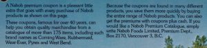 Photo of quality Nabob produtcts from 1973 time-honoured cook book
