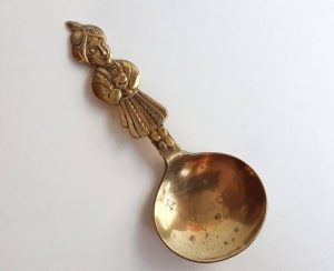 Nabob brass coffee spoon - advertising 