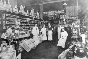 Interior of Woodwards in the early days