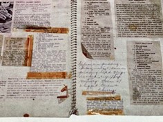Inside of Treasured Recipes - clippings